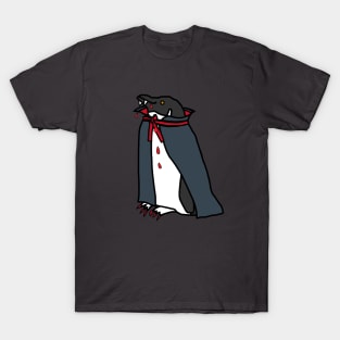 Halloween Horror Vampire Penguin T-Shirt